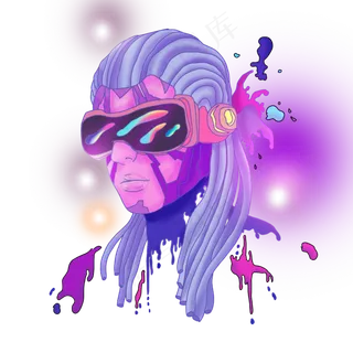 赛博朋克未来女战士国潮