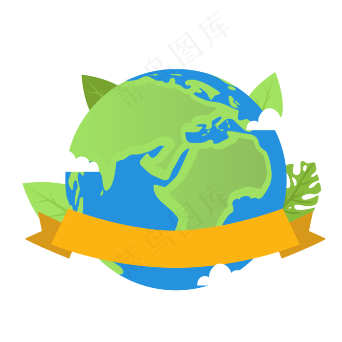卡通风格世界地球日元素