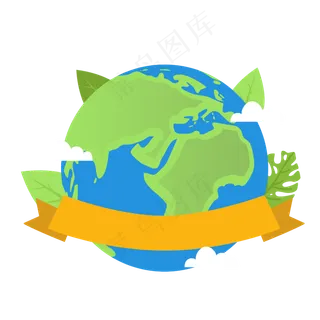 卡通风格世界地球日元素