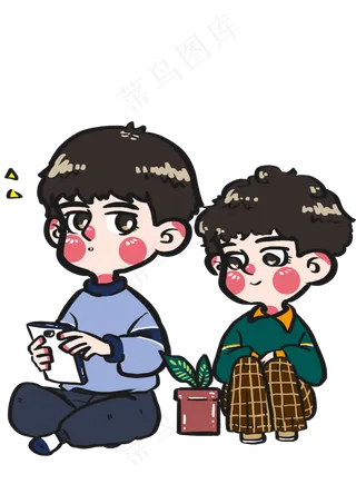 植树节家人陪伴着植物一起长大卡