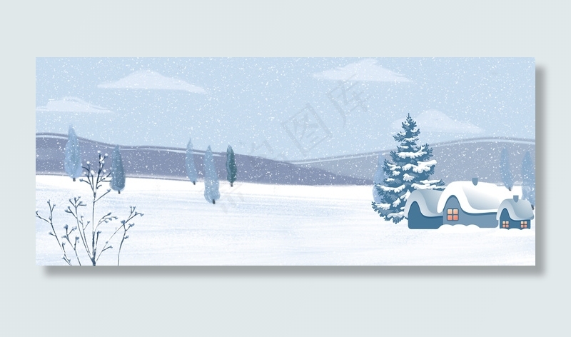 冬天雪景自然风景