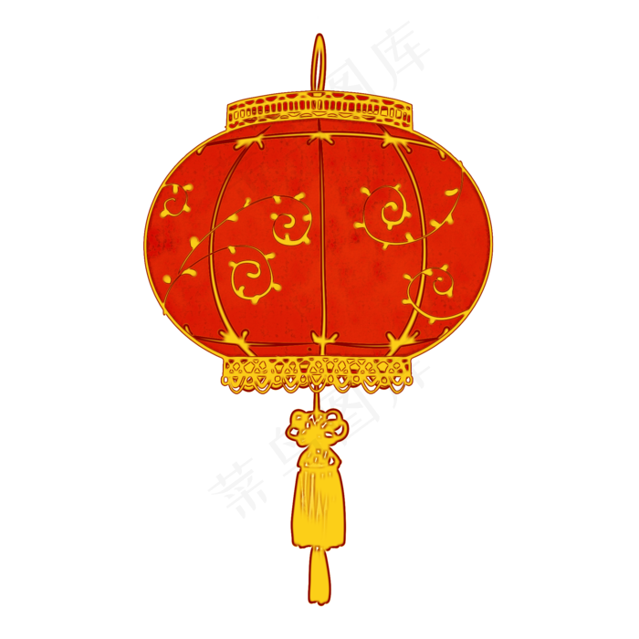 金丝灯笼中国风水墨PNG素材,免抠元素(2000X2000(DPI:300))psd模版下载