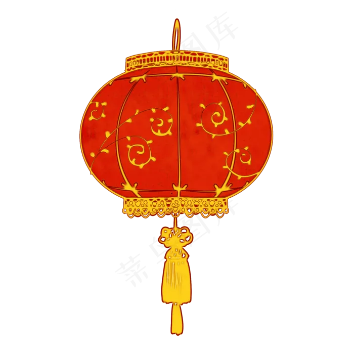 金丝灯笼中国风水墨PNG素材,免抠元素(2000X2000(DPI:300))psd模版下载