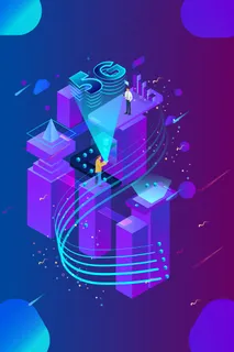 互联网科技5G时代2.5D商用图 互联网科技5G时代2.5D商用图