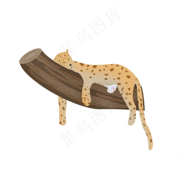 世界睡眠日睡觉的豹子(2000X2000(DPI:72))psd模版下载