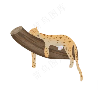 世界睡眠日睡觉的豹子