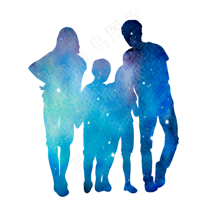 父亲节一家人星光剪影