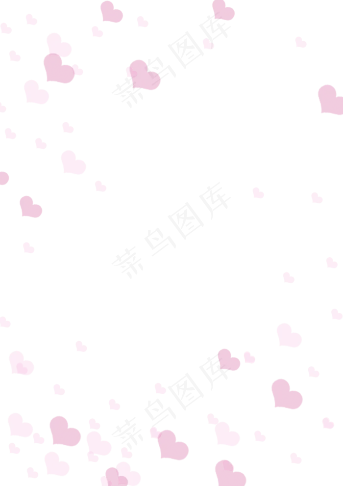 边框纹理桃心免扣png,免抠元素