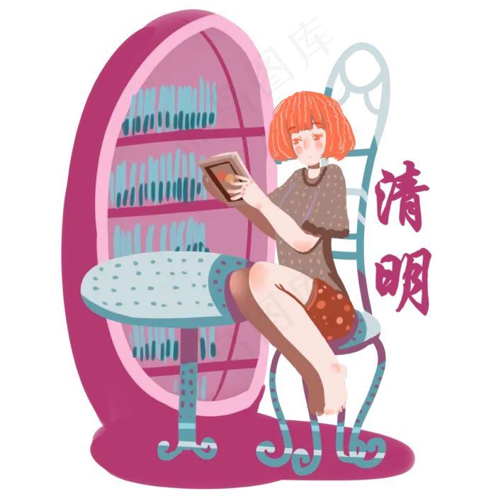 清明节见物思人女孩(3583X3583(DPI:350))psd模版下载