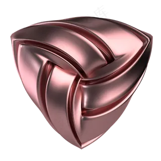 玫瑰金抽象立体几何