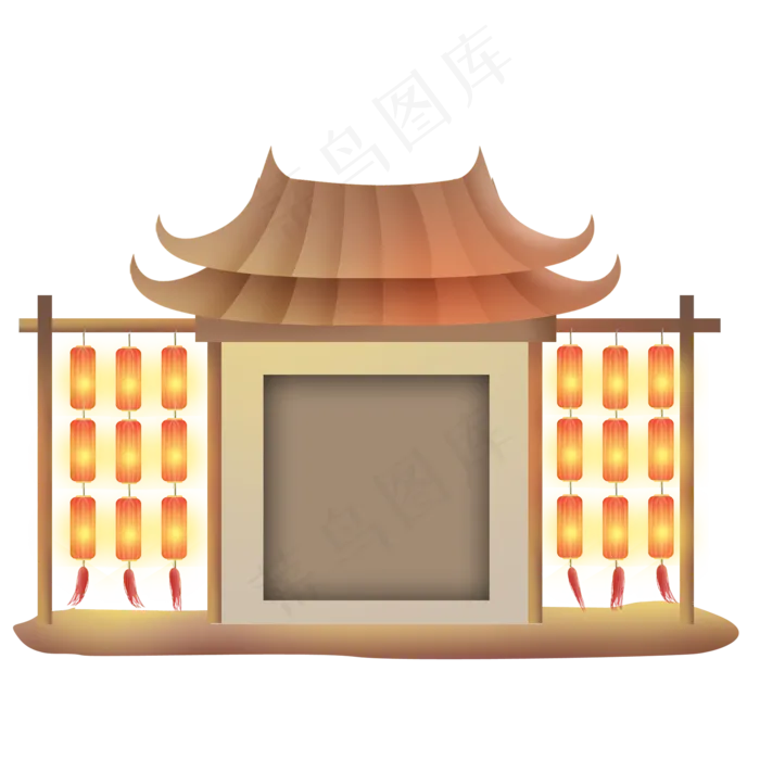新年二维码边框,免抠元素(2000X2000(DPI:300))psd模版下载