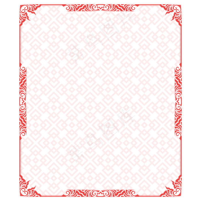 中式花纹边框(2000X2000(DPI:300))ai矢量模版下载