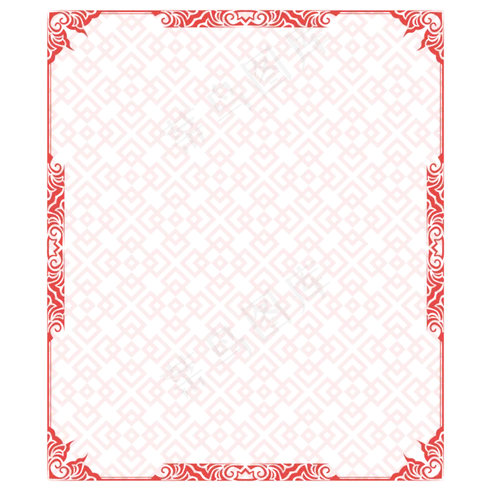 中式花纹边框(2000X2000(DPI:300))ai矢量模版下载