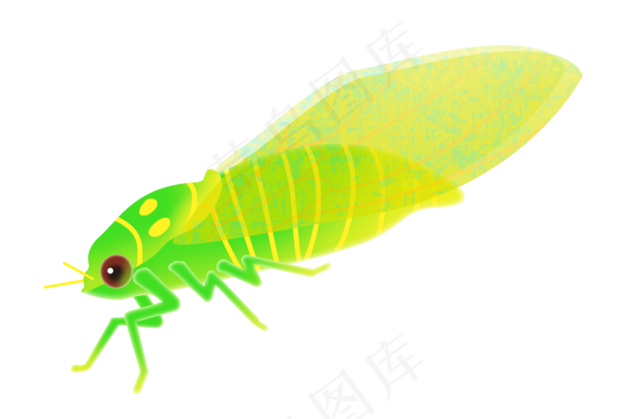 黄色春季蝉(3000X2000(DPI:300))psd模版下载
