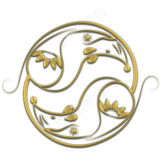 烫金中国风鼠年,免抠元素