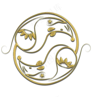 烫金中国风鼠年,免抠元素