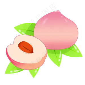 甜美水果粉色桃子