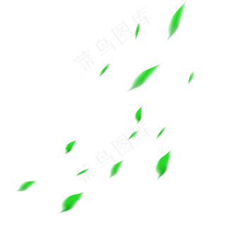 绿色叶子漂浮素材