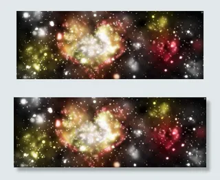 简单渐变星空星云边框