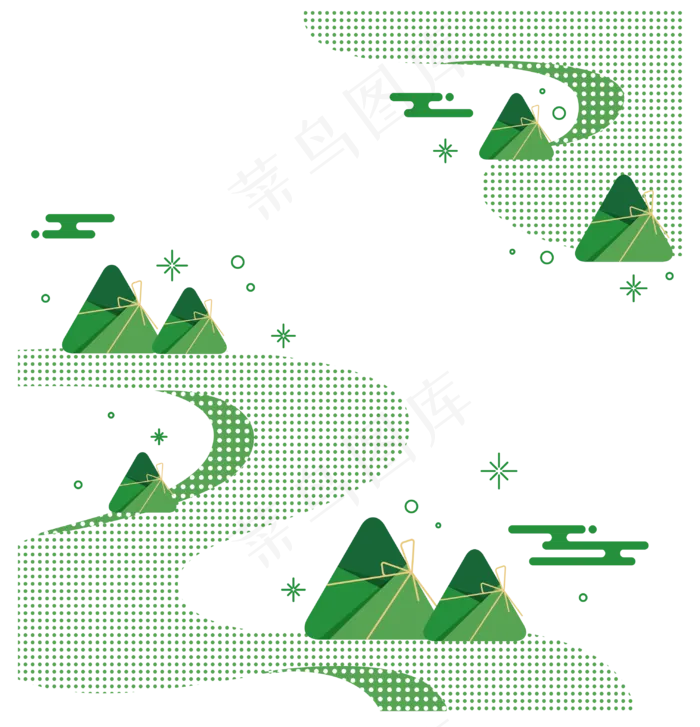 端午节粽子底纹(2500X2000(DPI:300))ai矢量模版下载
