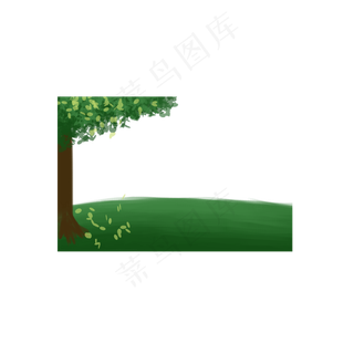 草地通用词绿色草地大树