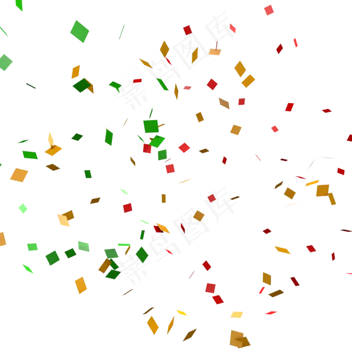 c4d彩色纸片彩带,免抠元素(2000*2000px 300 dpi )