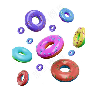 618促销装饰小元素多边形c4d,免抠元素