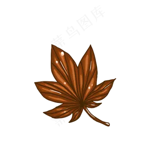 叶子植物手绘简笔画小清新