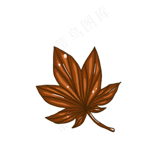 叶子植物手绘简笔画小清新