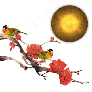 手绘玫瑰植物免抠图