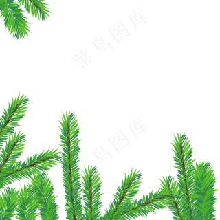 松树枝叶装饰素材