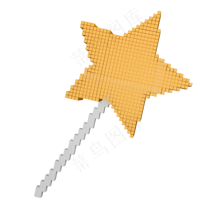 像素风五角星(2000X2000(DPI:300))psd模版下载