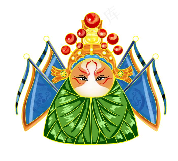 中国风京剧戏曲粽子(2200X2000(DPI:300))psd模版下载