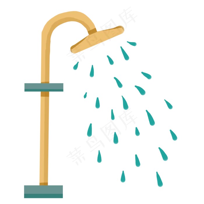 黄色花洒水滴(2000X2000(DPI:299))psd模版下载