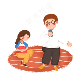 父亲节卡通主题元素