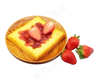 下午茶草莓酱面包