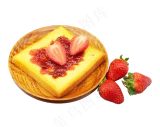 下午茶草莓酱面包