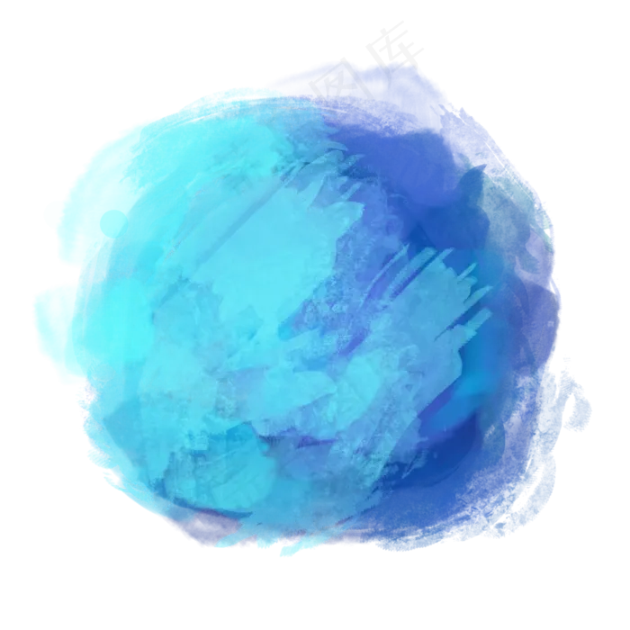 蓝色水墨喷彩素材图(2000*2000px 72 dpi )ai矢量模版下载