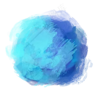 蓝色水墨喷彩素材图