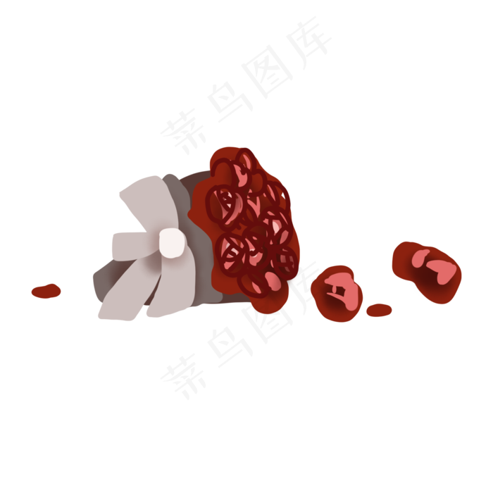 扔掉的玫瑰花束(2000X2000(DPI:300))psd模版下载
