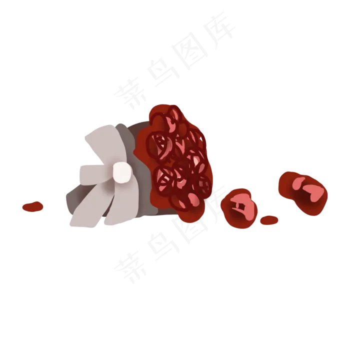 扔掉的玫瑰花束(2000X2000(DPI:300))psd模版下载