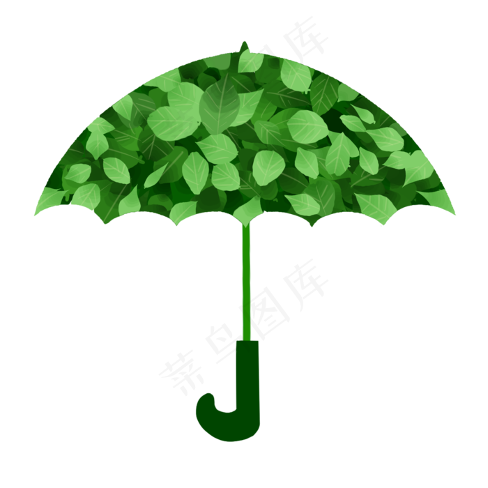 绿色树叶雨伞环保世界地球日