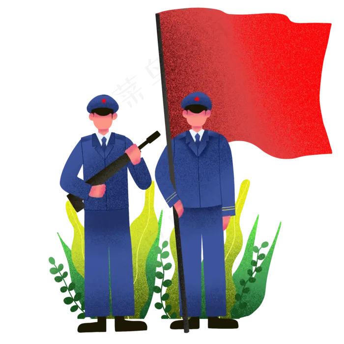 建军节执勤军人(2000X2000(DPI:300))psd模版下载