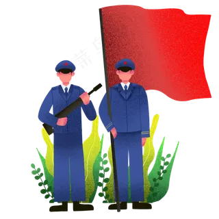 建军节执勤军人