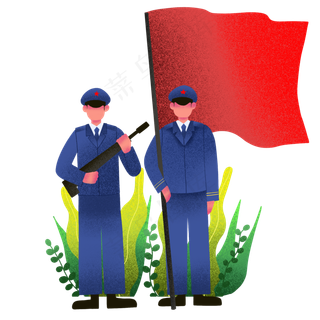 建军节执勤军人