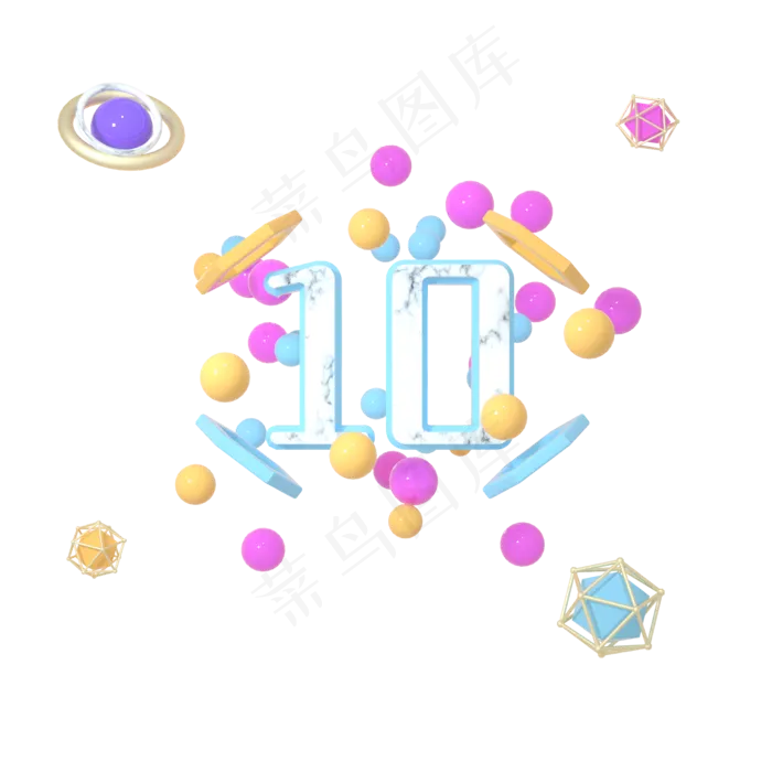 C4D多彩浪漫质感电商母亲节情(2000*2000px 300 dpi )