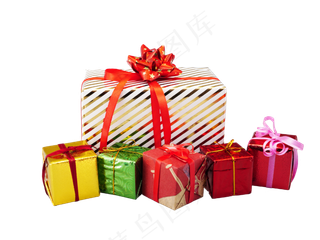 圣诞节彩色礼品盒,免抠元素