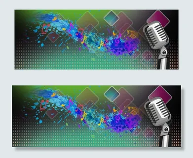 话筒音乐狂欢炫彩音符