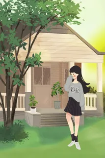 夏天唯美出游女孩 夏天唯美出游女孩