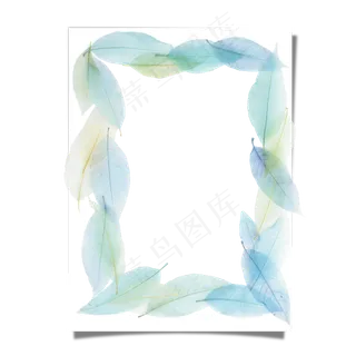 叶子小清新装饰框